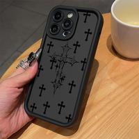 Cross Pattern Phone Case, Anti-fall Phone Protector Cover, Shockproof Phone Protective Case Compatible with iPhone 15 14 13 1...