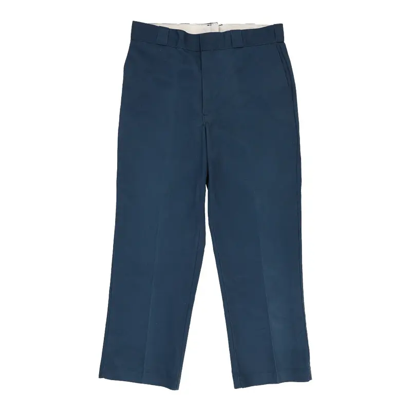 Dickies Trousers - 36W 29L Blue Polyester Blend