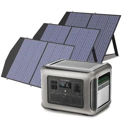 ALLPOWER Solar Generator Kit 2500W Power Station 100W Solar Panel