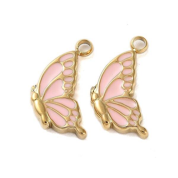 304 Stainless Steel with Enamel Charms
