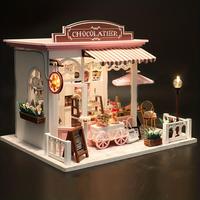 DIY Chocolate Shop Design Wooden Book Nook Kit, 3D Wooden Puzzle, DIY Model Kit, 3D Desktop Decoration Ornament, DIY Model Ki...