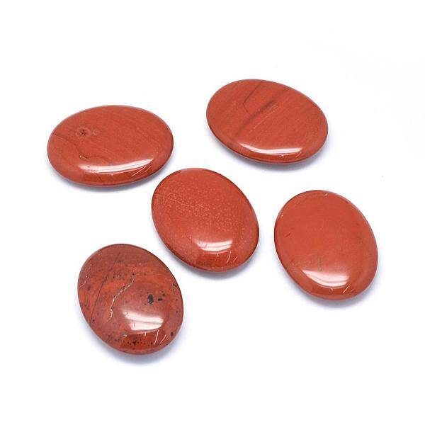 Natural Red Jasper Oval Palm Stone