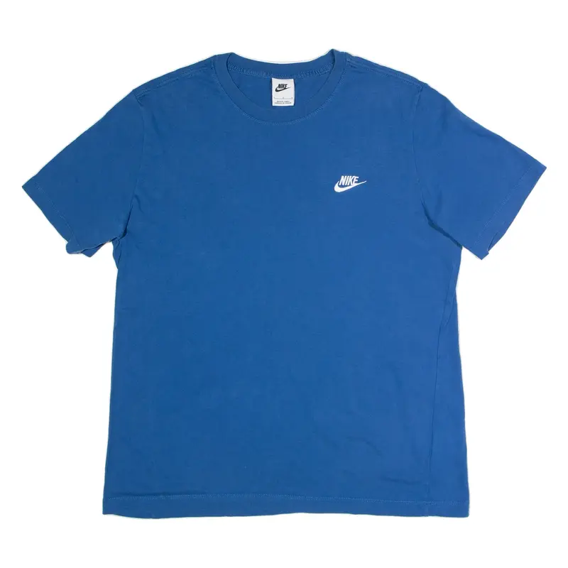 NIKE Mens T-Shirt Blue Crew Neck L