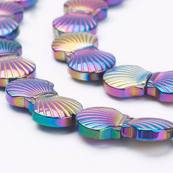 Electroplate Non-Magnetic Synthetic Hematite Beads Strands