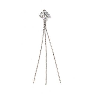 Brass Micro Pave Clear Cubic Zirconia Big Pendants
