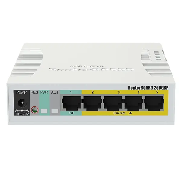 CSS106-1G-4P-1S Mikrotik 5-Ports Gigabit Ethernet PoE SFP Smart Switch