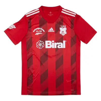 ADIDAS Mens Football Shirt Jersey Red V-Neck M