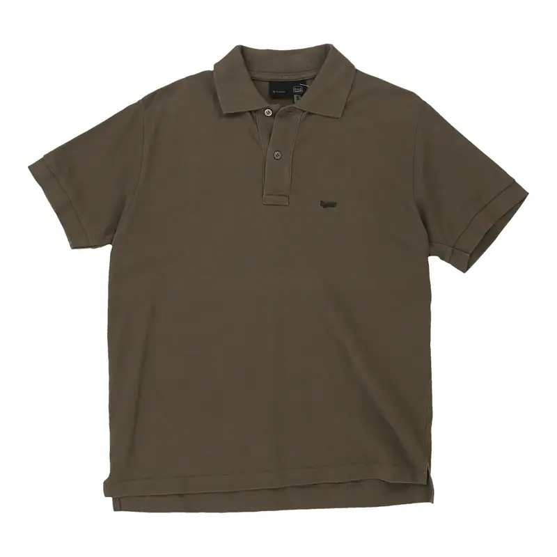 Gas Polo Shirt - Small Khaki Cotton