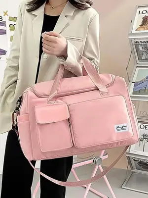 Summer 2025 Unisex Waterproof and Dustproof Multi-pocket Design Zipper Travel Bag, Travel Essentials, Minimalist Casual Plain...