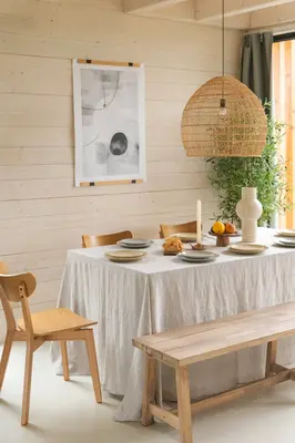 Linen tablecloth in Cream | Size: Round 92