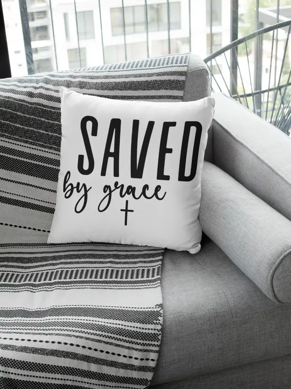 Saved By Grace Pillow