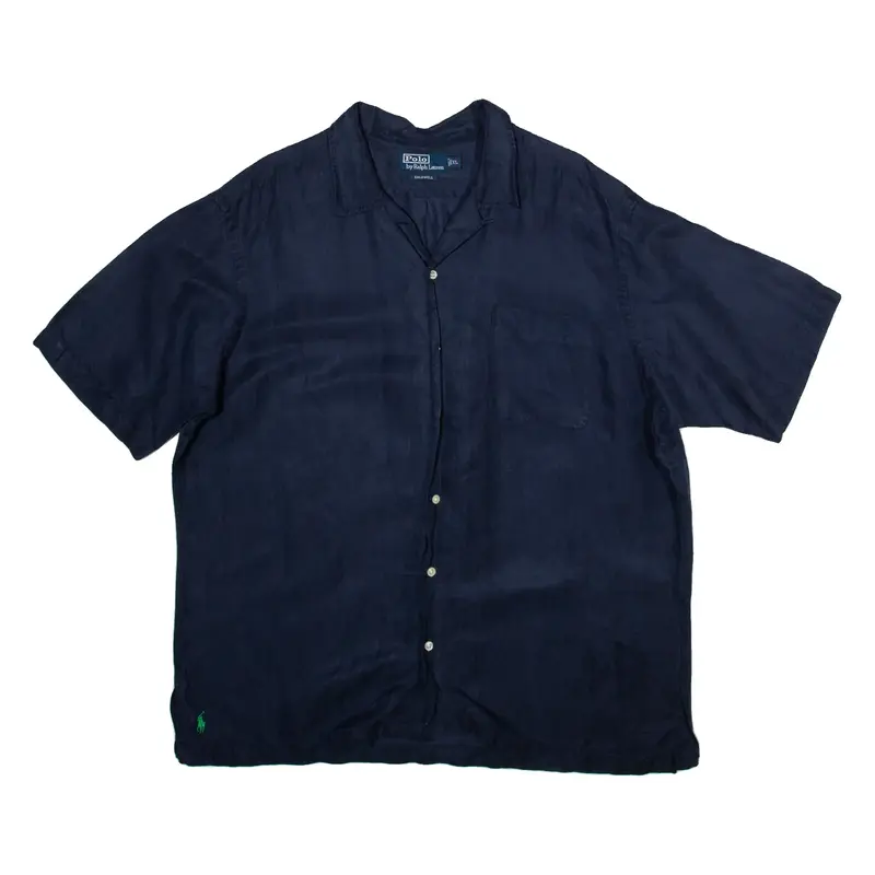 POLO RALPH LAUREN Mens Plain Shirt Blue XL