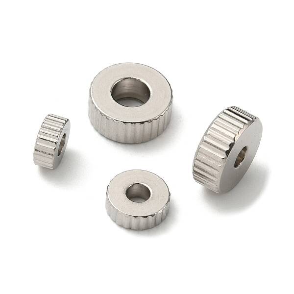 60Pcs 4 Style 201 Stainless Steel Beads