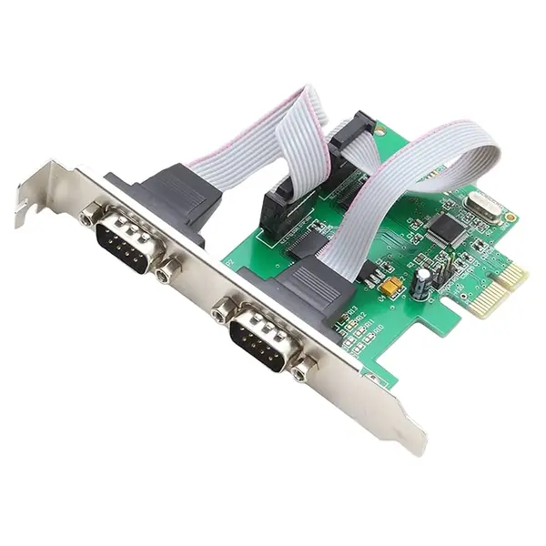 SI-PEX15037 SYBA 2 Port DB9 Serial PCI Express 1.0 x1 Low Profile Controller Card