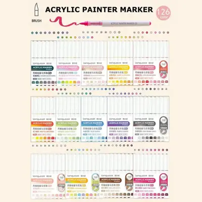 Acrylic Paint Marker Set, 1 Set Acrylic Paint Marker Pen, DIY Graffiti Painting Pen for Stone, Glass, Ceramic, Metal, Arts & ...