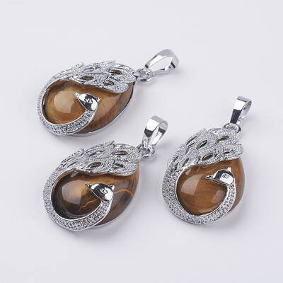 Natural Tiger Eye Pendants