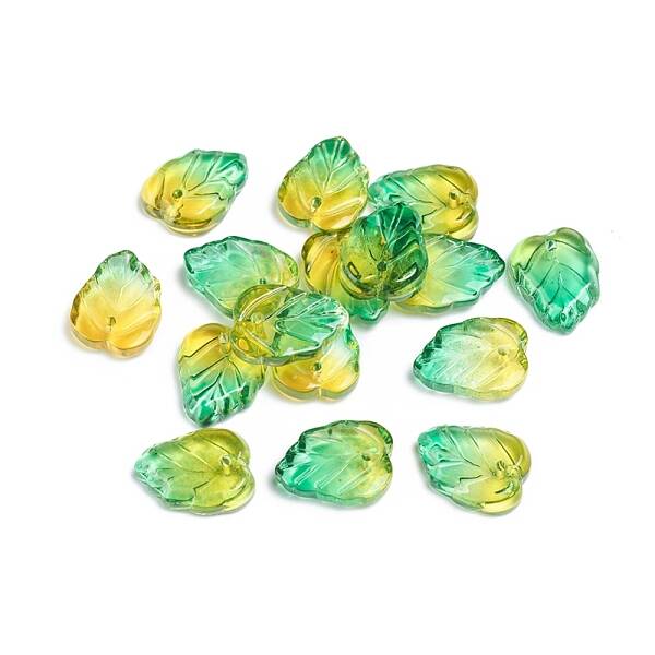 Two-Tone Transparent Glass Charms