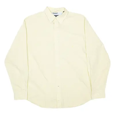 NAUTICA Mens Shirt Yellow Check Long Sleeve L