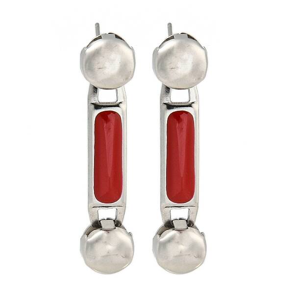 304 Stainless Steel Enamel Stud Earrings