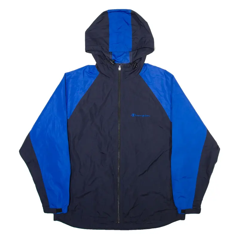 CHAMPION Mens Track Jacket Blue Hooded M