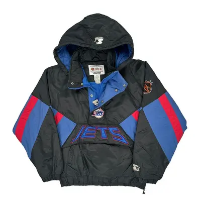 Winnipeg Jets Starter Nhl Jacket - Small Black Nylon