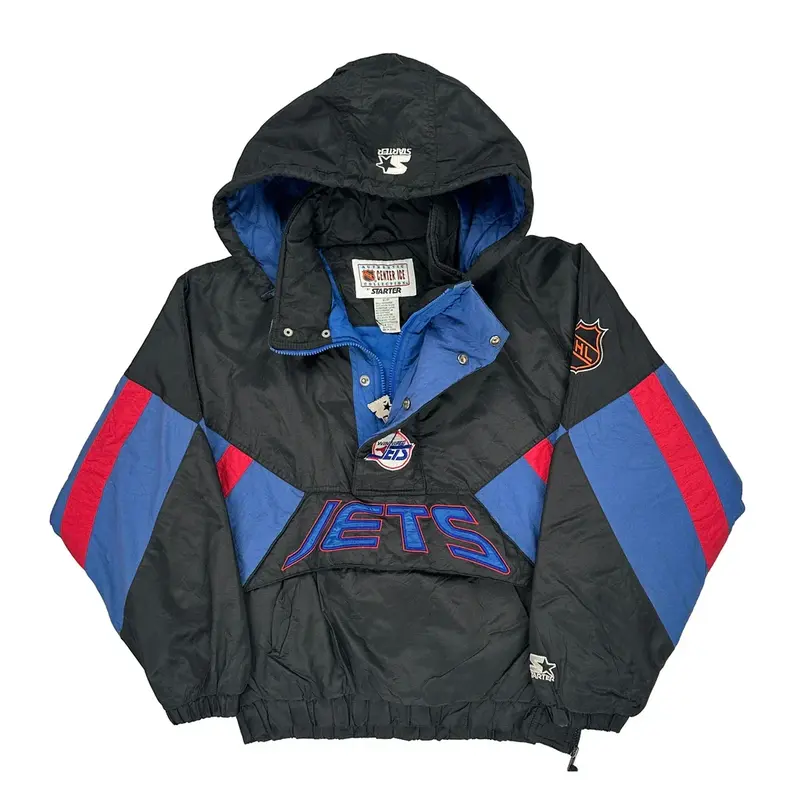 Winnipeg Jets Starter Nhl Jacket - Small Black Nylon