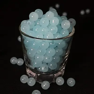 Round Solid Color 8mm Glass Bead, 60pcs DIY Jewelry Making Supply For Bracelet Necklace