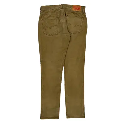 Levis Slim Fit Cord Trousers - 34? Waist Brown Cotton | Size: 34″ waist