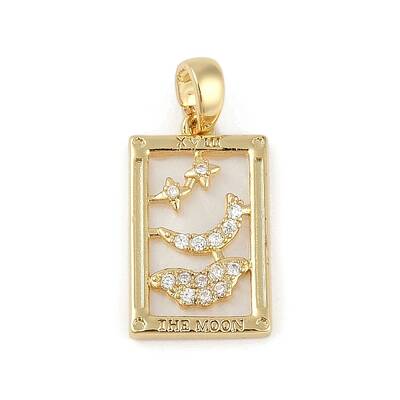 Brass Clear Rhinestone Pendants
