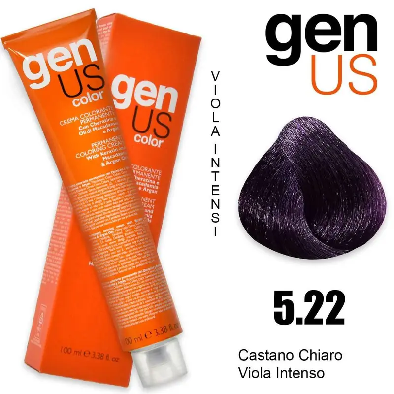 Crema Colorante Permanente Genus 100 Ml 5.22