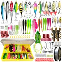 Complete Fishing Lure Kit for Beginners – Multi-Species Lure Set with Spoons, Minnows, Soft Baits – Freshwater & Saltwate...