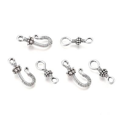 Tibetan Style Alloy S-Hook Clasps