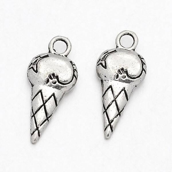 Ice Cream Tibetan Style Alloy Pendants