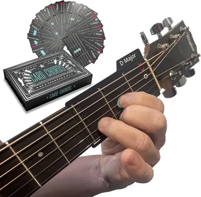 Learn Guitar in Minutes Deluxe Edition with Case Card Chords - Fits All Guitars, Includes Card for ACOUSTIC & ELECTRIC Guitar...