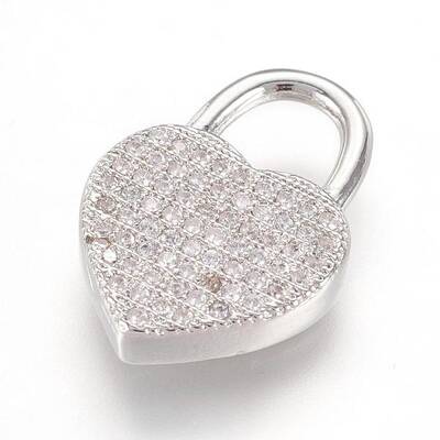 Brass Micro Pave Cubic Zirconia Pendants