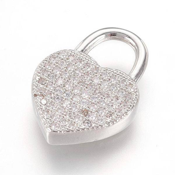 Brass Micro Pave Cubic Zirconia Pendants