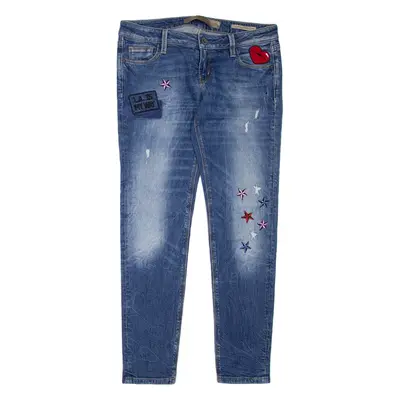 GUESS Ultra Low Womens Jeans Blue Regular Skinny Stone Wash W30 L29