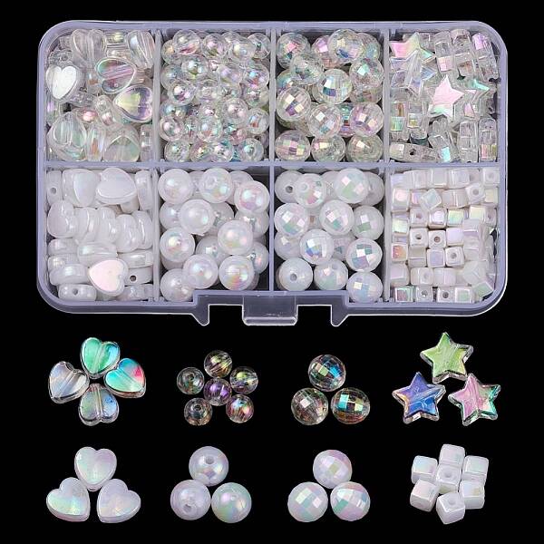 Eco-Friendly Transparent & Opaque Poly Styrene Acrylic Beads Set