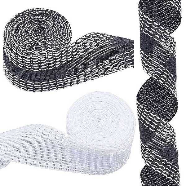 6 Rolls 2 Colors Polyester Ribbon