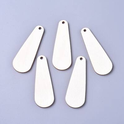 Unfinished Blank Poplar Wood Big Pendants
