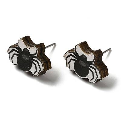 Wood Stud Earrings
