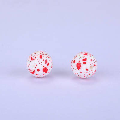 Printed Round Silicone Focal Beads