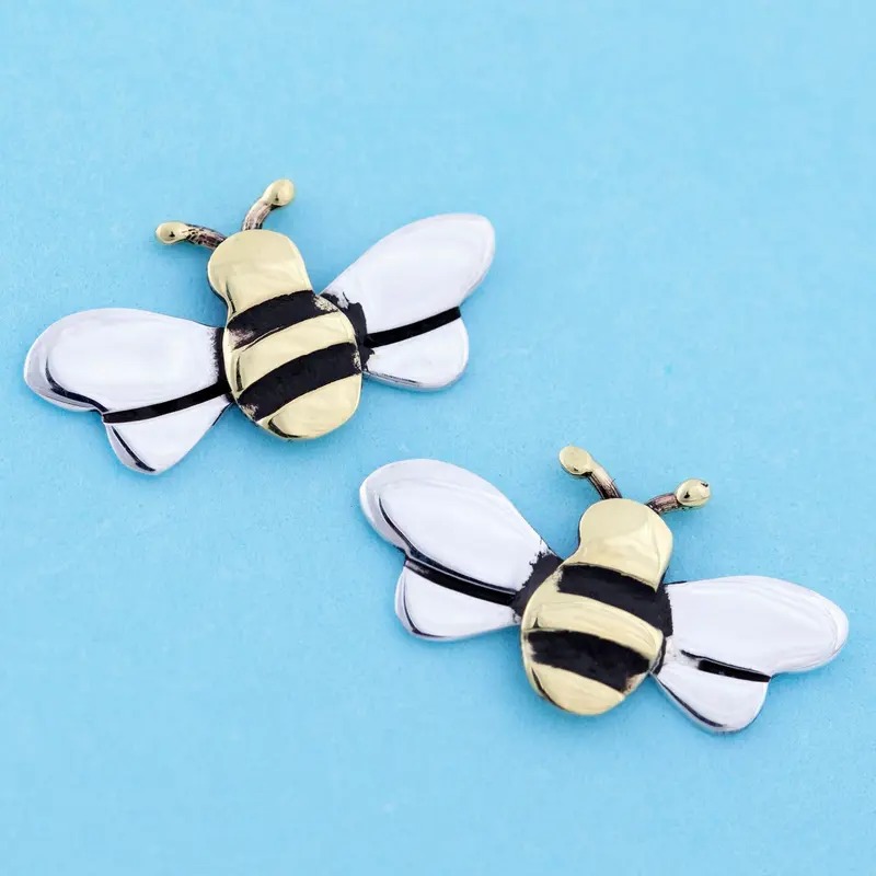 Honey Bee Sterling Post Earrings
