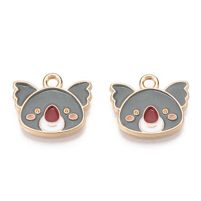 Light Gold Plated Alloy Enamel Charms