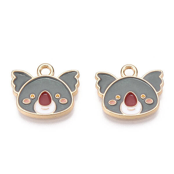 Light Gold Plated Alloy Enamel Charms