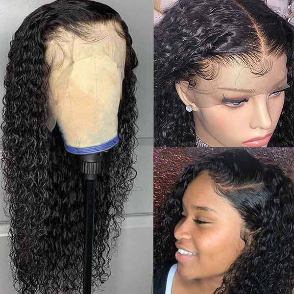 Deep Wave Wig 13x6 Transparent HD Lace Front Wigs 14A Double Drawn Hair