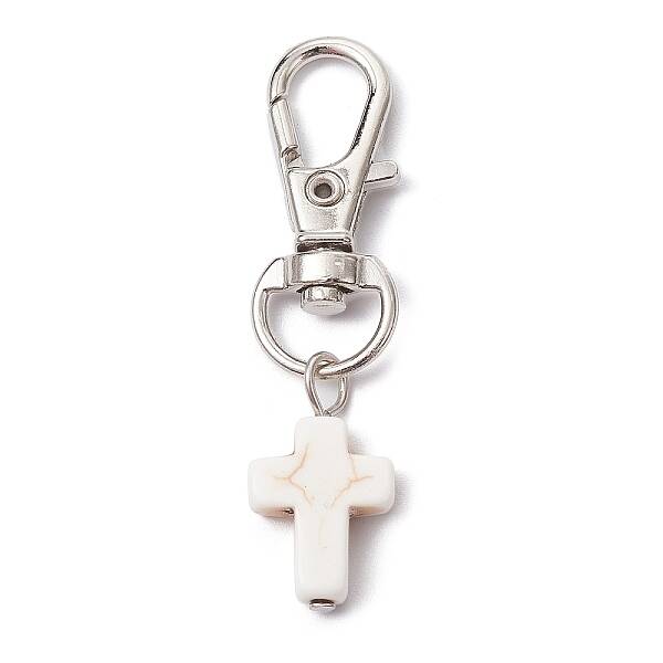 Synthetic Turquoise Cross Pendant Decorations