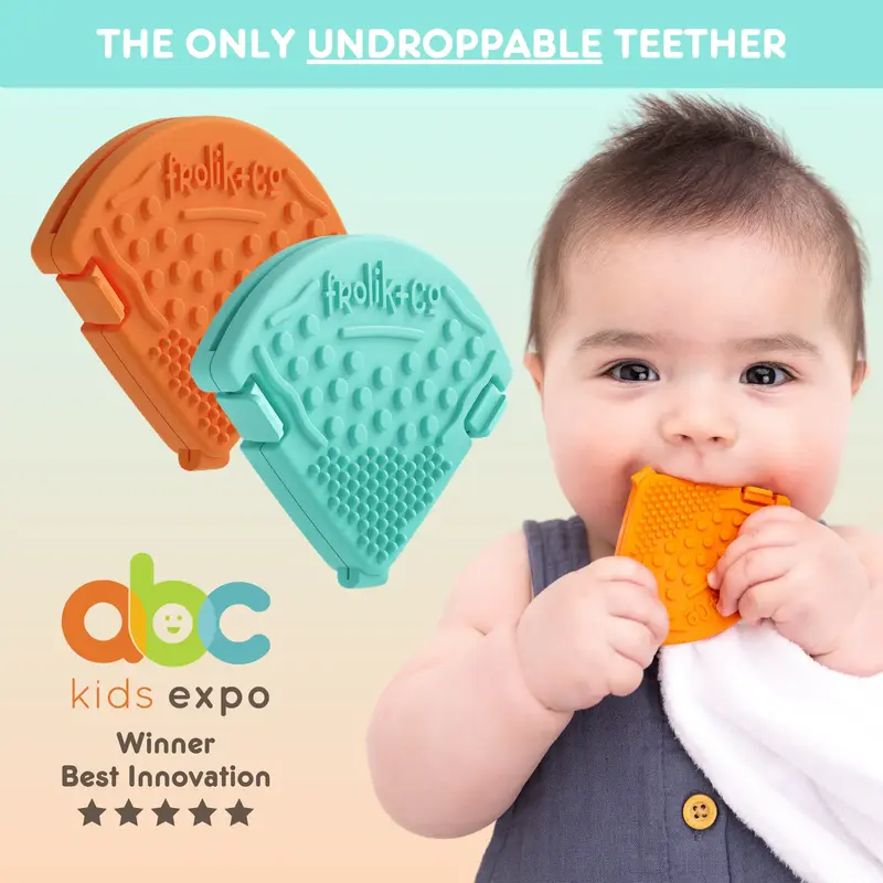 Frolik+Co Toothi Baby Teethers - 2 Pack BPA Free for 0+ Months - Dishwasher, Freezer, Sterilizer Safe Infant Teething Relief ...