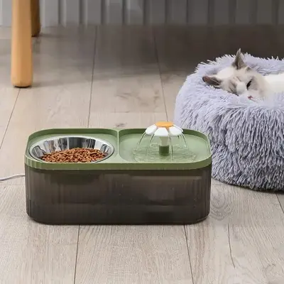 Automatic Pet Water Dispenser, Stainless Steel Food Bowl, Indoor Pet Water Feeder, Pet Feeding Supplies for Dogs & Cats, Wate...