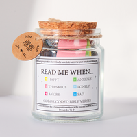Inspirational Bible Verse Jar(English version) - Color Coding for Emotions - 1 Set of Prayer Jars for Spiritual Scriptures an...